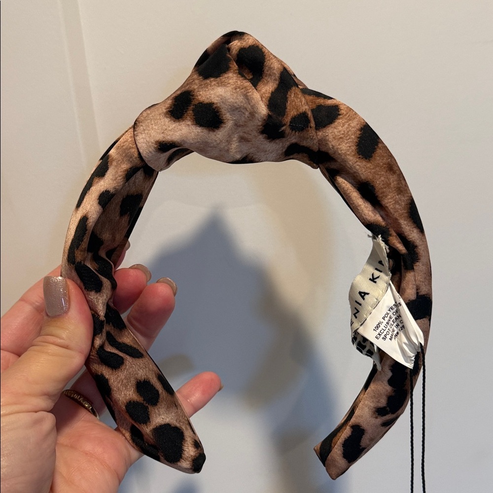 Eugenia Kim Brown and Black Animal Print Headband